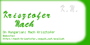 krisztofer mach business card